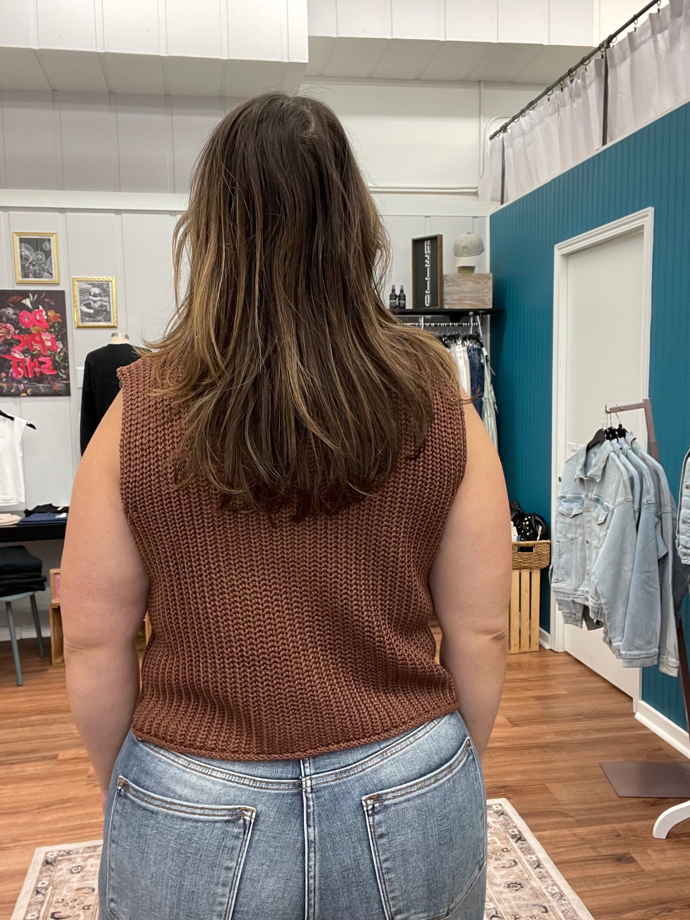 Lindan Relaxed Chunky Sweater Vest