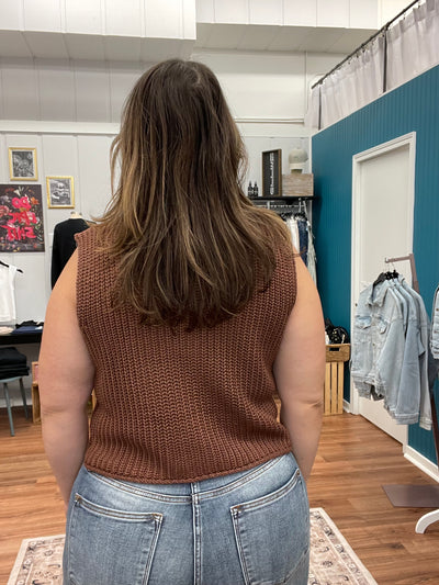 Lindan Relaxed Chunky Sweater Vest