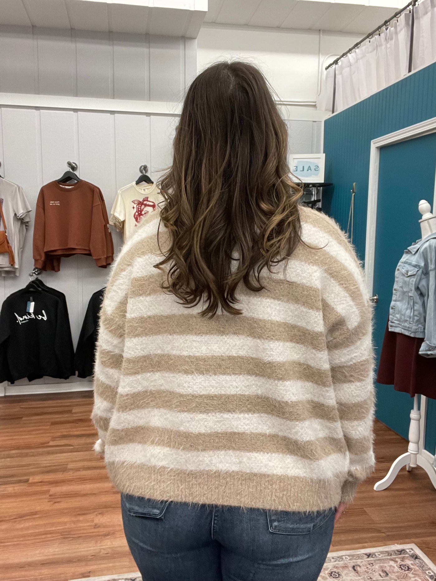 Torrie Striped Open Cardigan