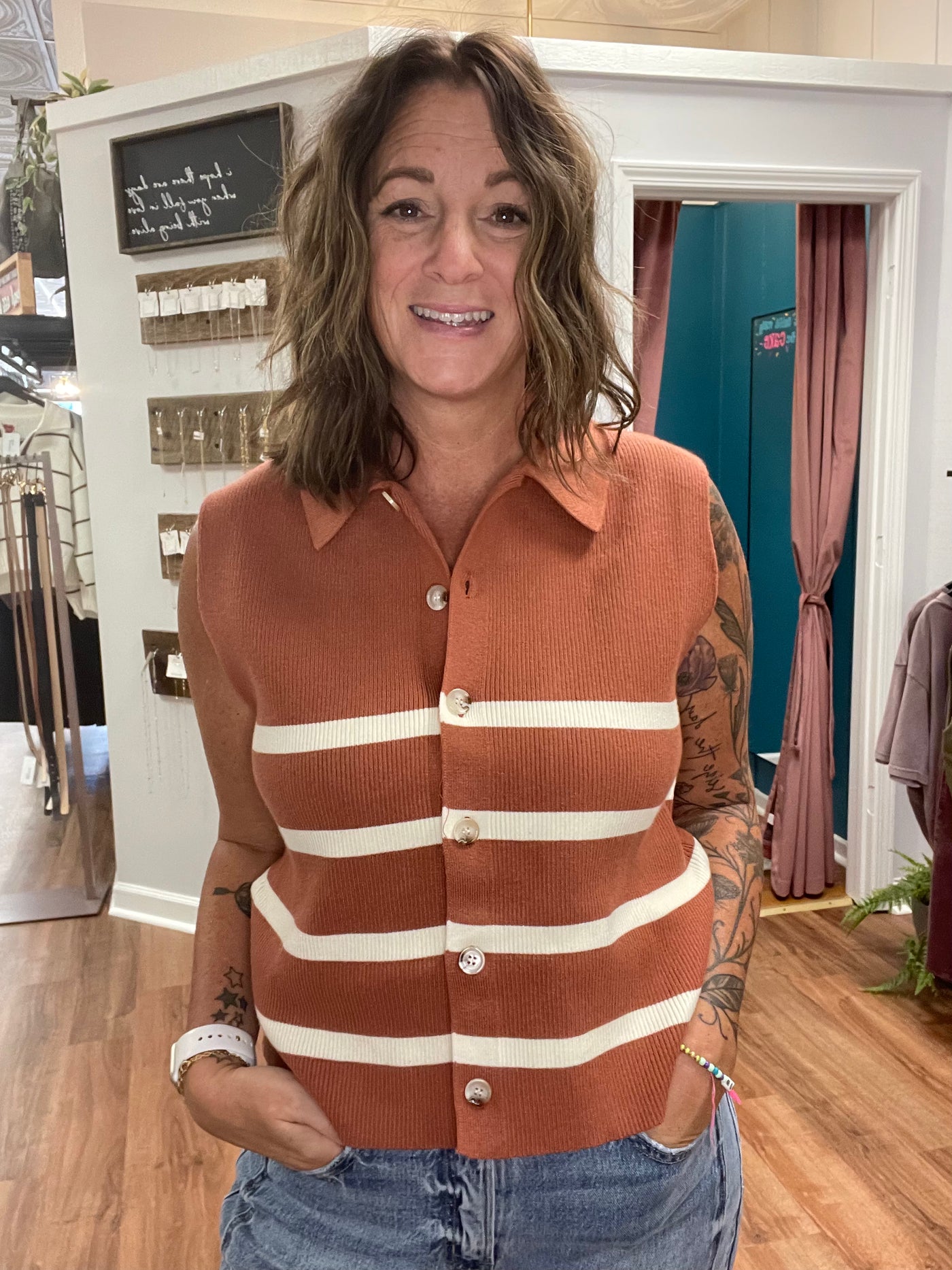 Ella Rib Knit Sweater Vest