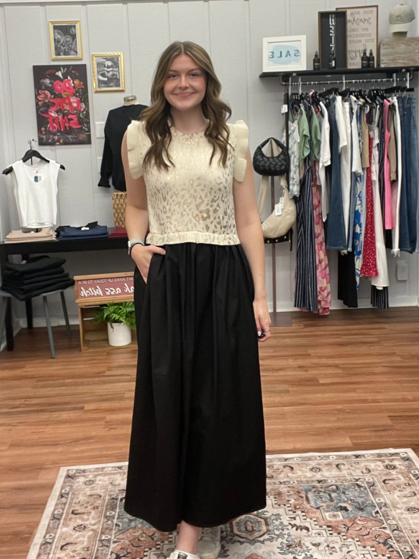 Lennie Foil Leopard Maxi Dress