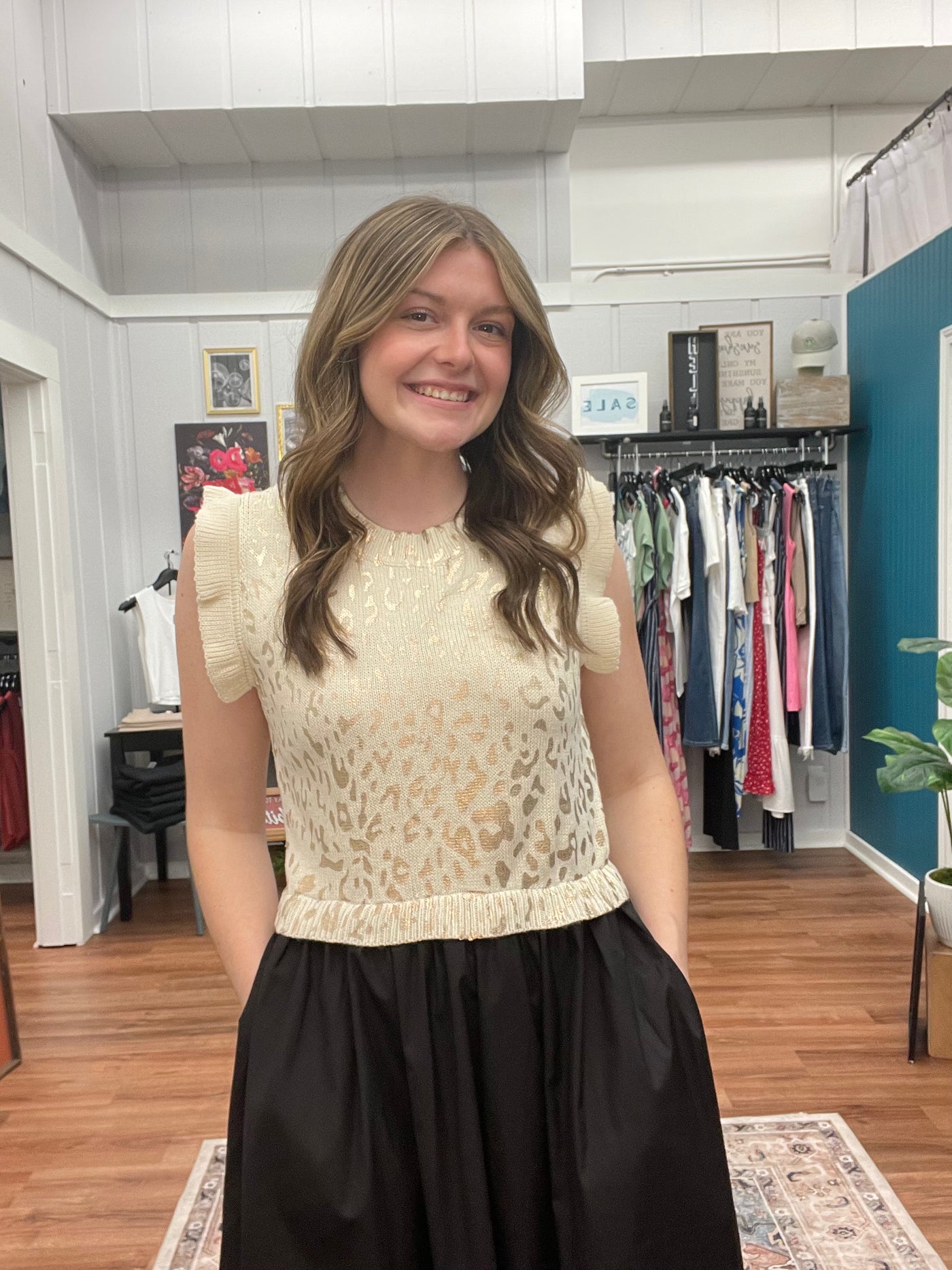 Lennie Foil Leopard Maxi Dress