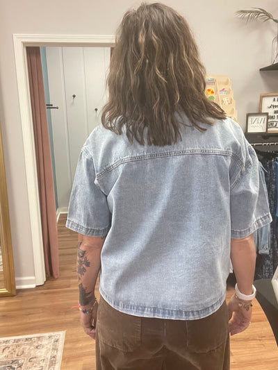 Brittani Boxy Denim Top