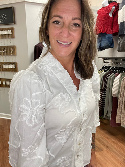 Sherry Floral Design Classic Button Down