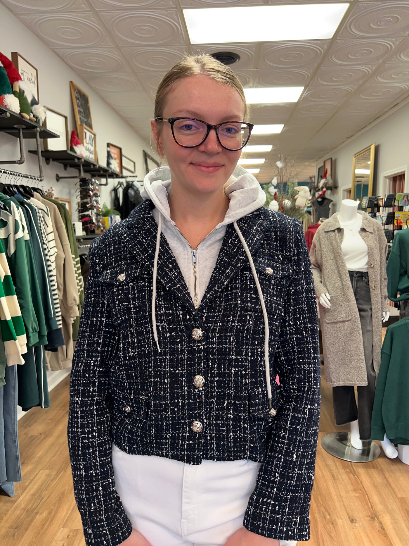 Annabel Tweed Hoodie Jacket