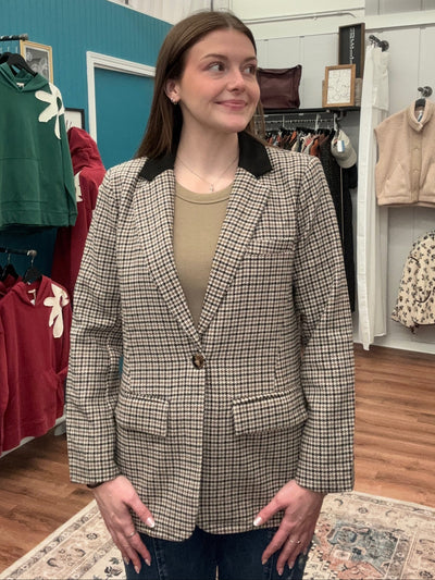 Show Stopper Herringbone Blazer