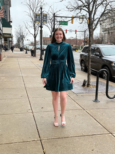 Victoria Front Key Hole Mini Dress