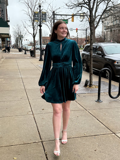 Victoria Front Key Hole Mini Dress