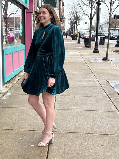 Victoria Front Key Hole Mini Dress