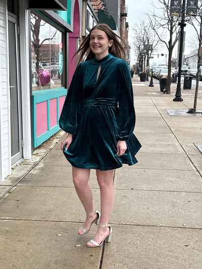 Victoria Front Key Hole Mini Dress