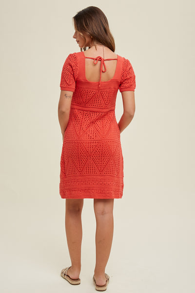 Gracie Crochet Mini Dress