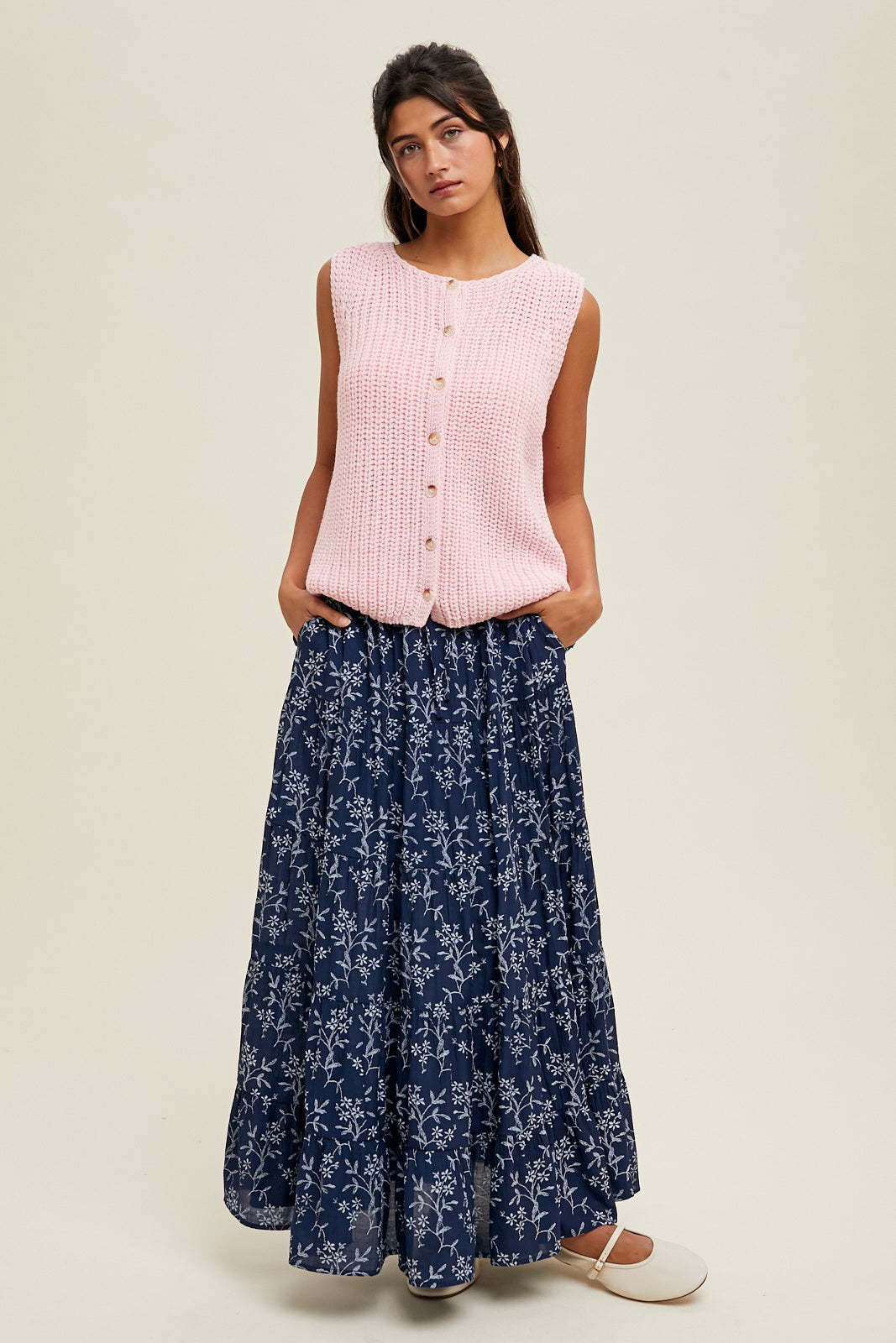 Lexi Floral Tiered Maxi Skirt