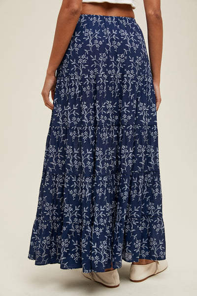 Lexi Floral Tiered Maxi Skirt