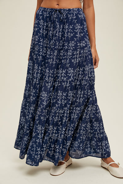 Lexi Floral Tiered Maxi Skirt