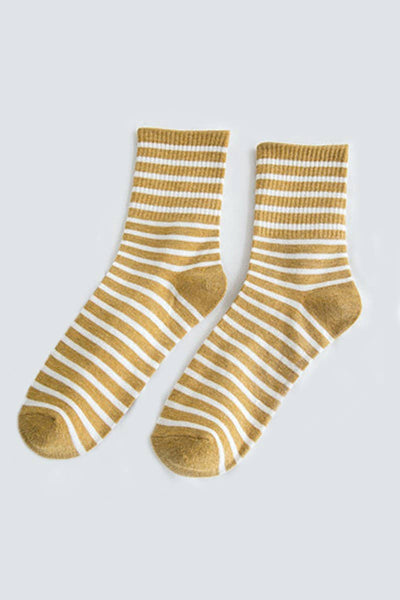 Stripe Pattern Cozy Ankle Sock
