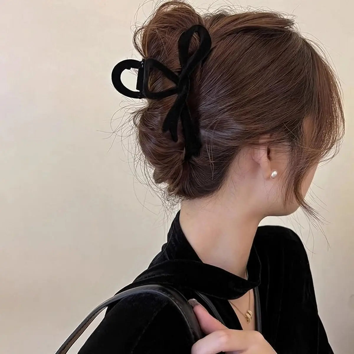 Velvet Ribbon Hair Claw Clip