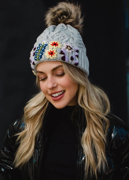 Luxe Cable Knit Hand Stitched Hat