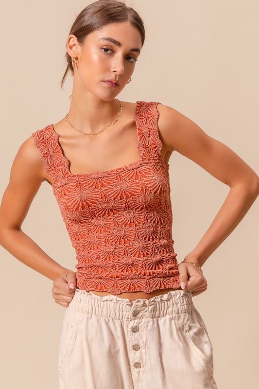 Allie Jacquard Seamless Tank
