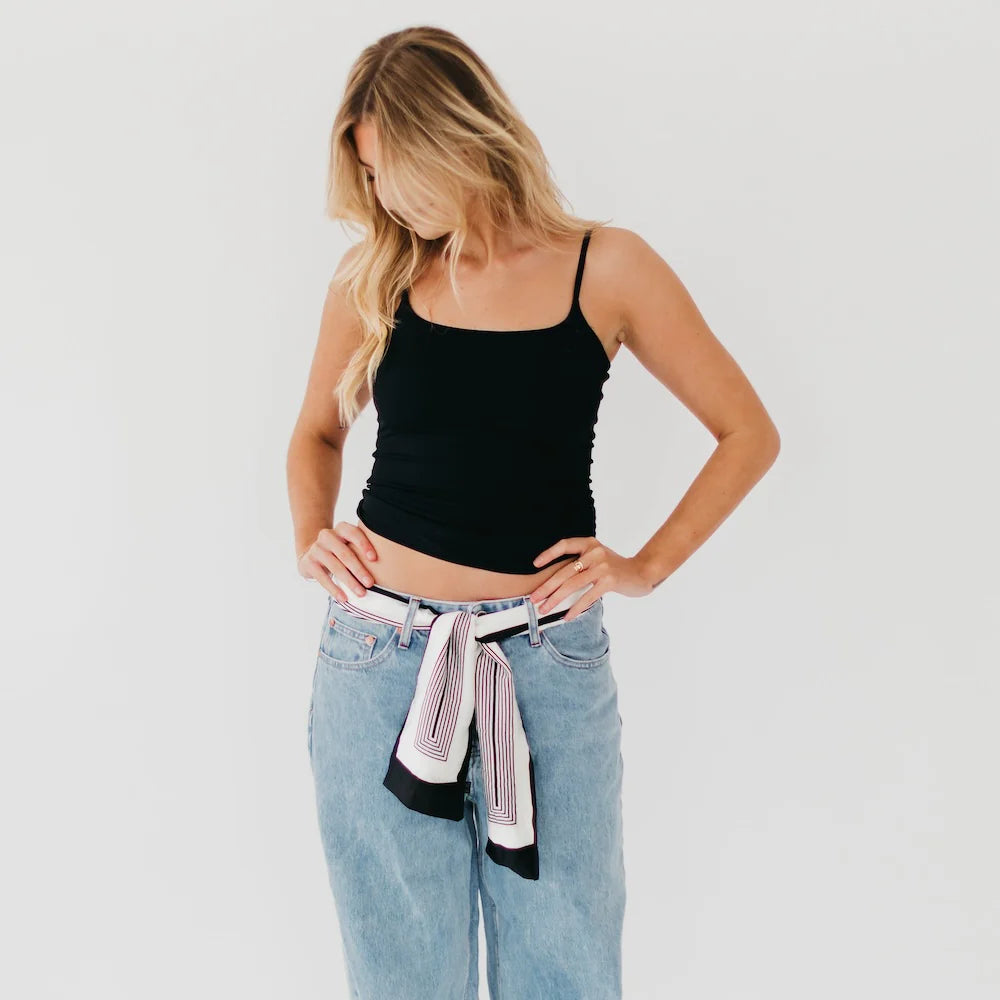 Classic Satin Striped Scarf