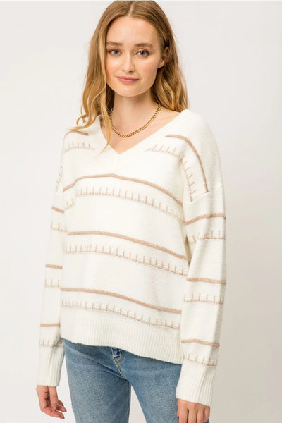 Kennedi Stripe Pullover Sweater