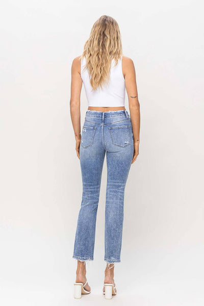FLYING MONKEY - HIGH RISE CROP SLIM STRAIGHT JEAN F5104: CONVENIENTLY / 29