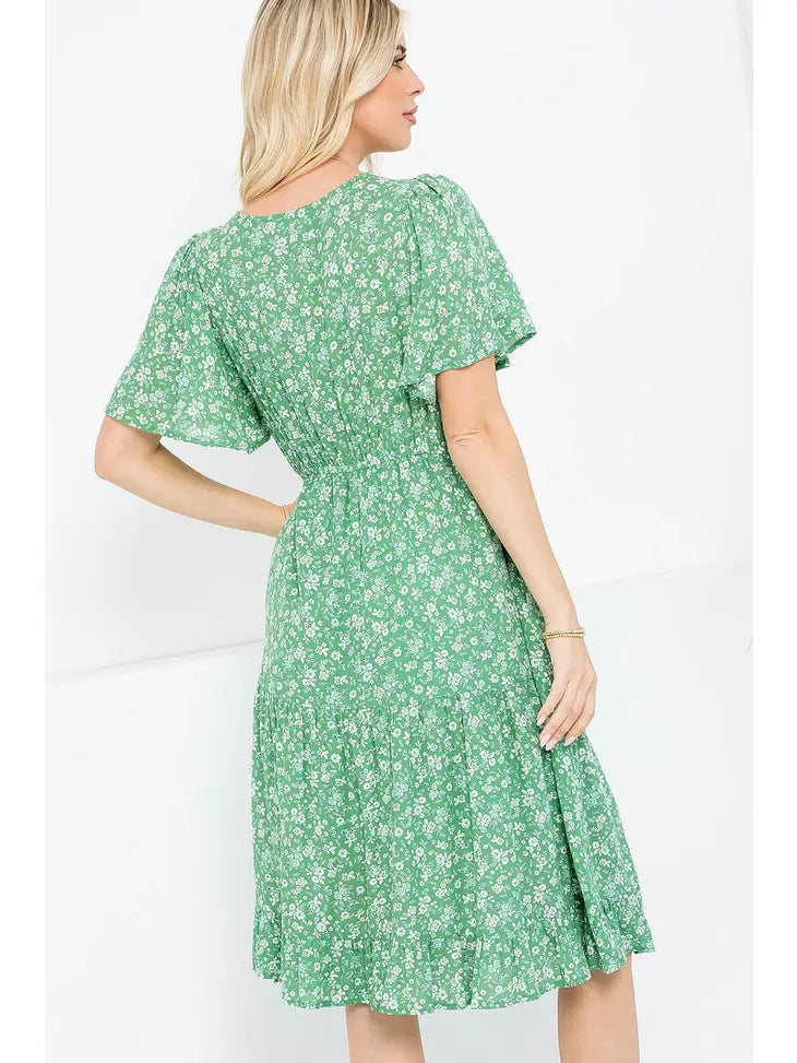 Lauren Floral Print Midi Dress