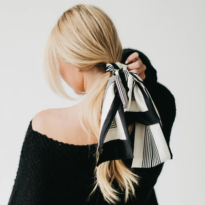 Classic Satin Striped Scarf